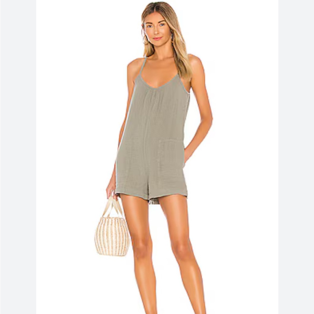 Nation Los Angeles Mariah Easy Romper in Dirty Martini